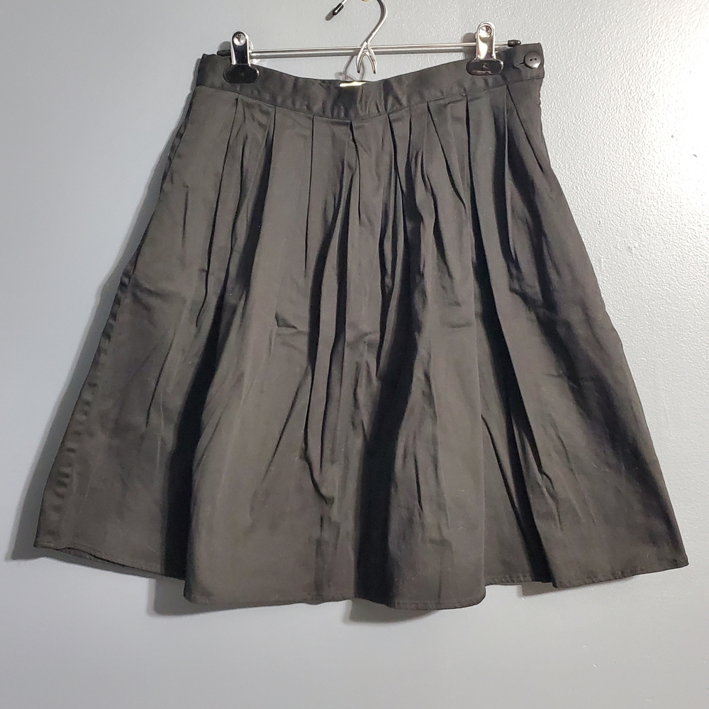 Grace Karin Classic Black Pleated Full Skirt with Pockets Size Medium